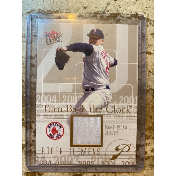 2004 Fleer Ultra Turn Back The Clock Game-Worn Jersey Roger...